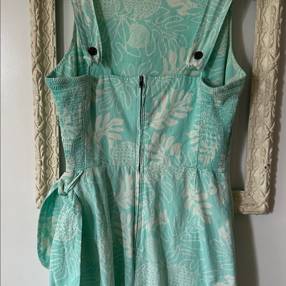 PATAGONIA | Organic Cotton Elegant Green Floral Dress - Picture 10 of 13